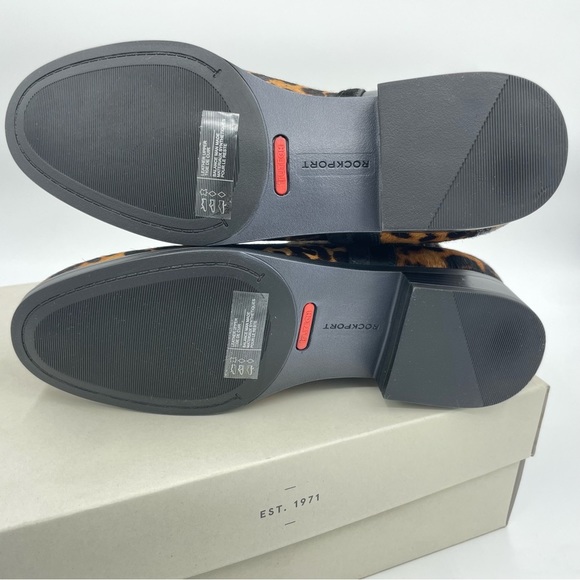 Women S Rockport Larkyn Chelsea Boot Leopard Hair Size 7M NIB - Picture 17 of 17